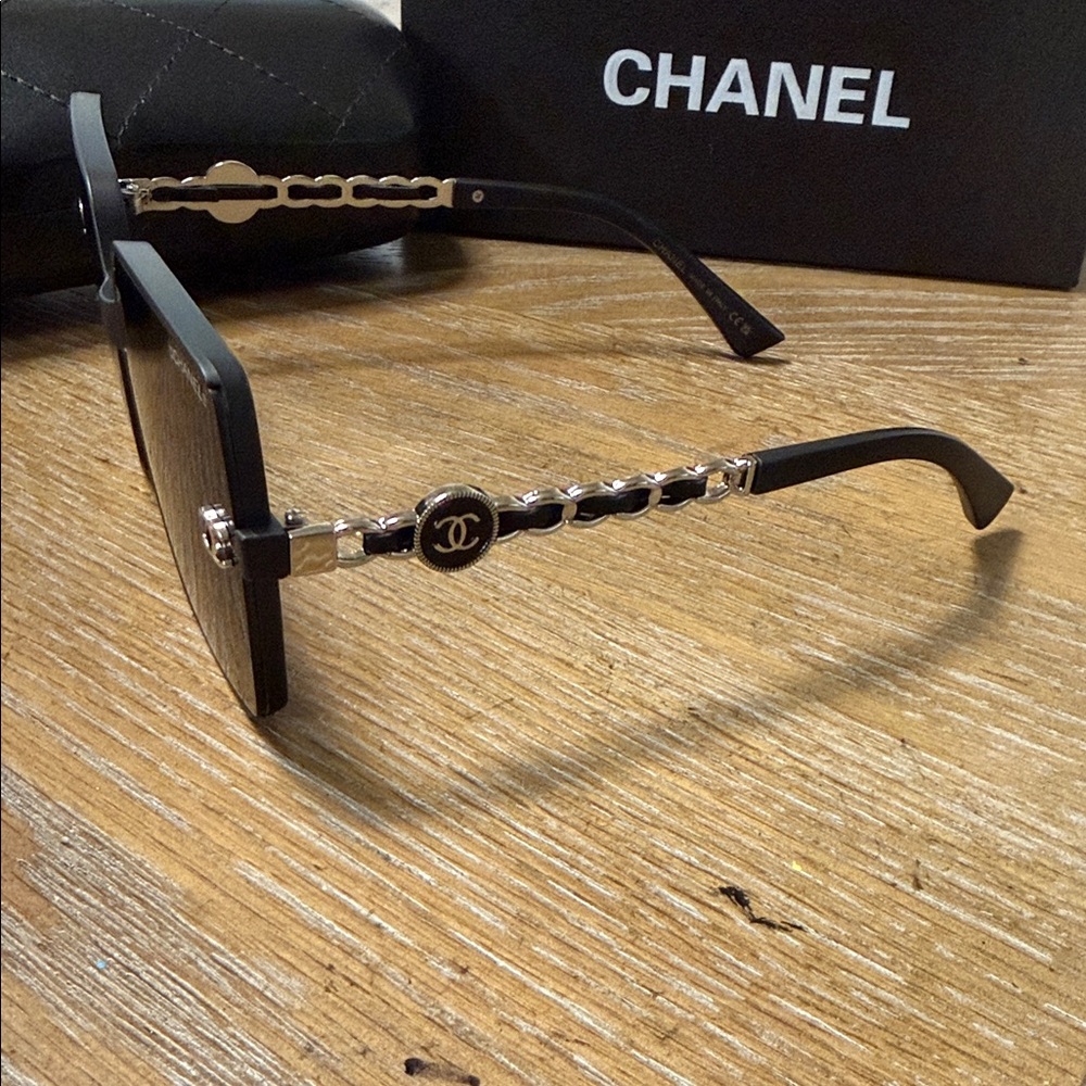 Chanel Black & Silver Sunglasses - Picture 4 of 7